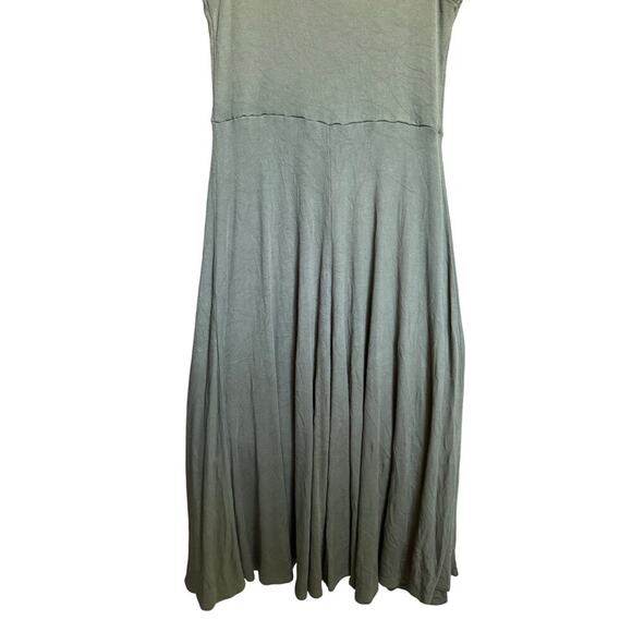 Marine Layer Lexi Rib Dress Fit And Flare Midi Sleeveless Green Size Medium - Picture 8 of 12